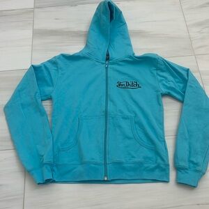 Von Dutch Blue Zip-Up Hoodie